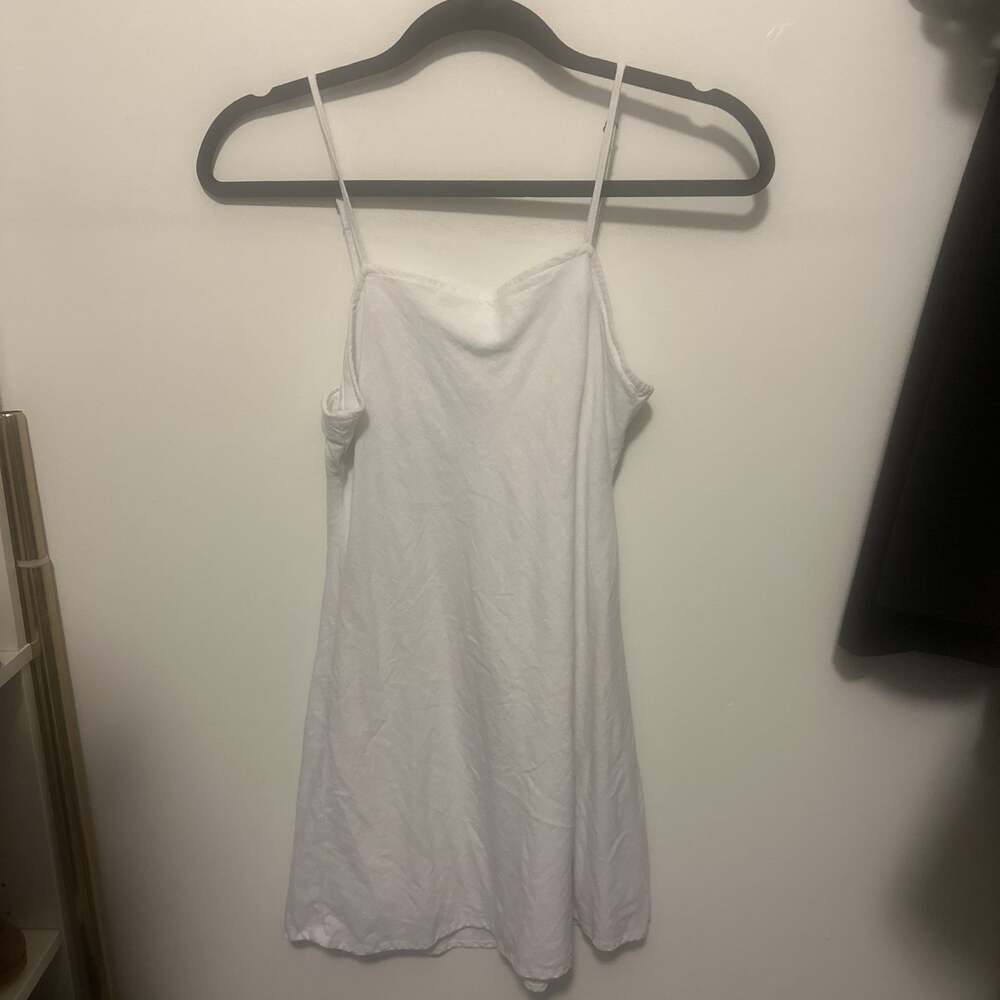 White Spaghetti Strap Mini Dress